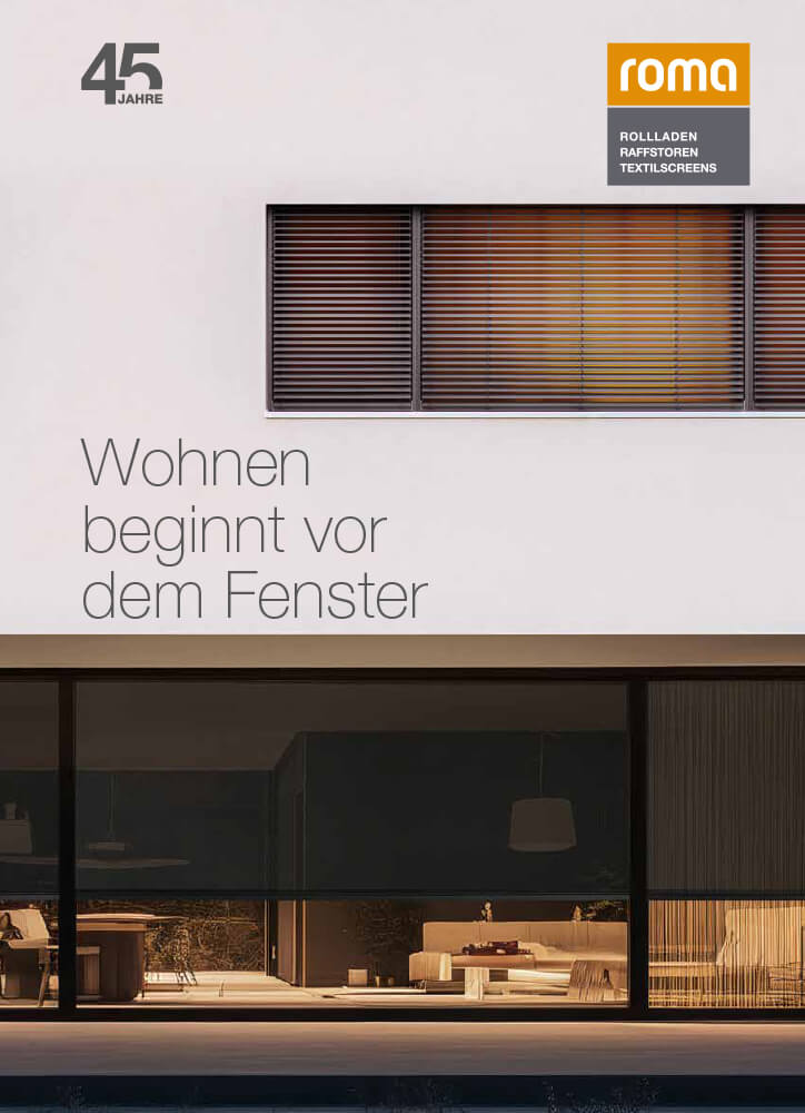 Katalogtitel Gesamtkatalog Rollladen, Raffstoren und Textilscreens von Roma